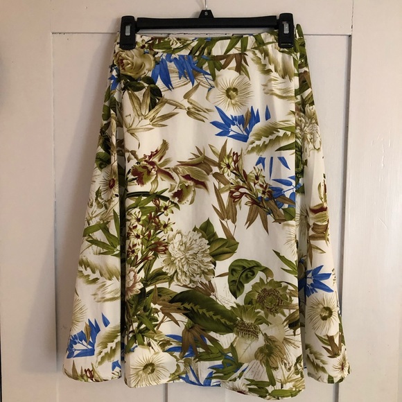 Bacio Tropical Floral Midi Skirt - Picture 1 of 3